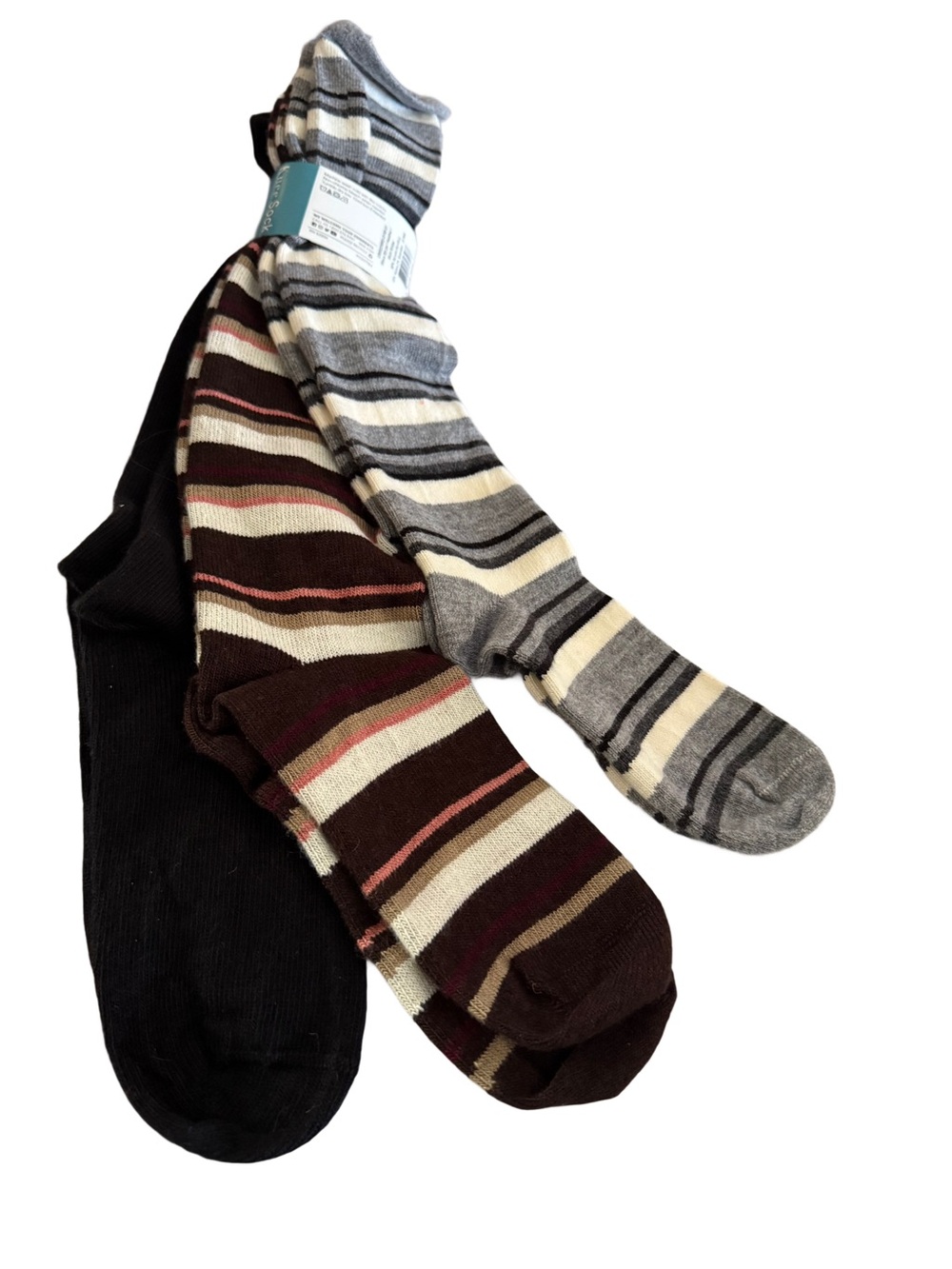 NWT Hue Women's Knee HIgh Sock Assortment pack, 3-pack